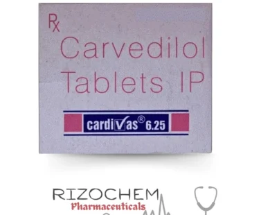 Carvedilol 6.25mg Tablet Cardivas - Quality Medication from Rizochem Pharmaceuticals.