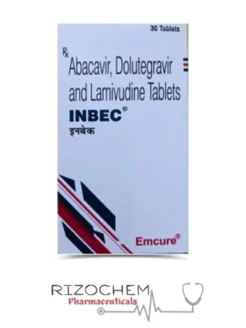 Abacavir, Dolutegravir, and Lamivudine tablets, supplied by Rizochem Pharmaceuticals, a leading wholesaler and exporter.