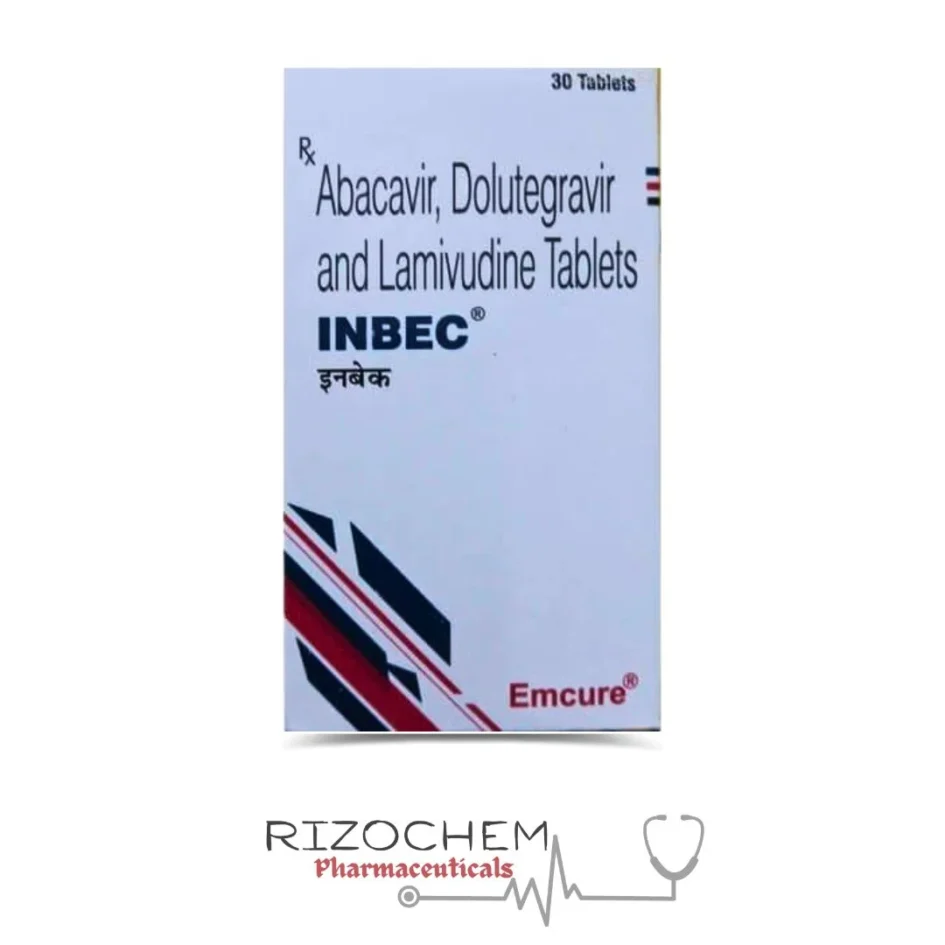 Abacavir, Dolutegravir, and Lamivudine tablets, supplied by Rizochem Pharmaceuticals, a leading wholesaler and exporter.