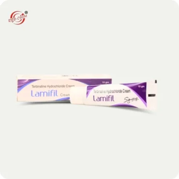 Tube of Terbinafine 1% Cream Lamifil for topical antifungal treatment, available from Rizochem Pharmaceuticals.