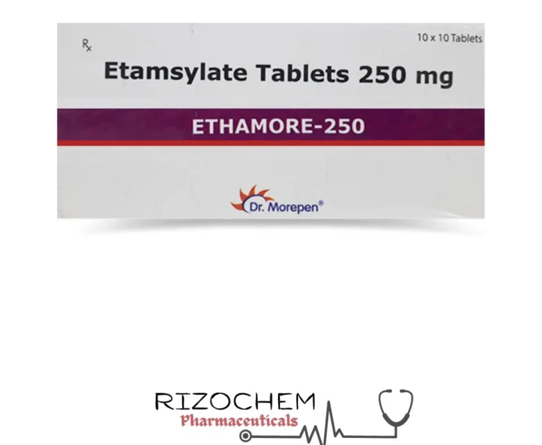 Etamsylate BP 250mg Tablet - Rizochem Pharmaceuticals Wholesaler & Exporter - Effective Hemostatic Agent for Bleeding Disorders