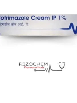 "Clotrimazole IP 1% Cream - CLODOC by Rizochem Pharmaceuticals: Effective antifungal treatment in a 20g tube.