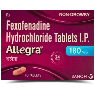 Fexofenadine HCL IP 180mg Tablet - Allergy Relief Medication by Rizochem Pharmaceuticals
