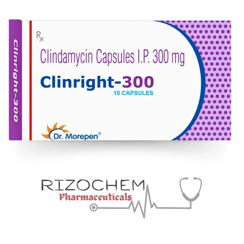 Clindamycin 300mg CLINRIGHT-300 Tablet - Quality Medication from Rizochem Pharmaceuticals.