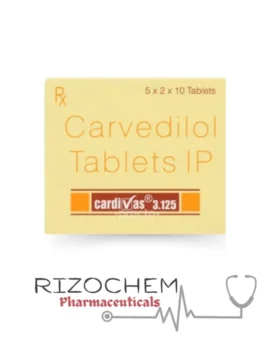Carvedilol 3.125mg Tablet - Reliable heart medication by leading pharmaceutical wholesaler & exporter.