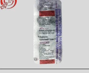 Pioglitazone Hydrochloride 30mg