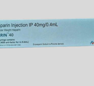 Enoxaparin Sodium Injection 40mg – A low molecular weight heparin (LMWH) used for preventing and treating blood clots, deep vein thrombosis (DVT), and pulmonary embolism. Available for export from Rizochem Pharmaceuticals.
