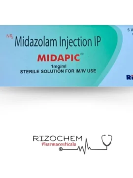 Midazolam Injection IP 1mg Midapic by Rizochem Pharmaceuticals - Wholesale and Export