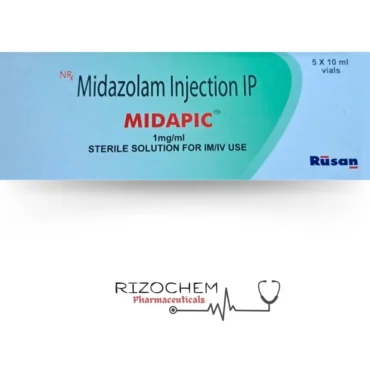 Midazolam Injection IP 1mg Midapic by Rizochem Pharmaceuticals - Wholesale and Export