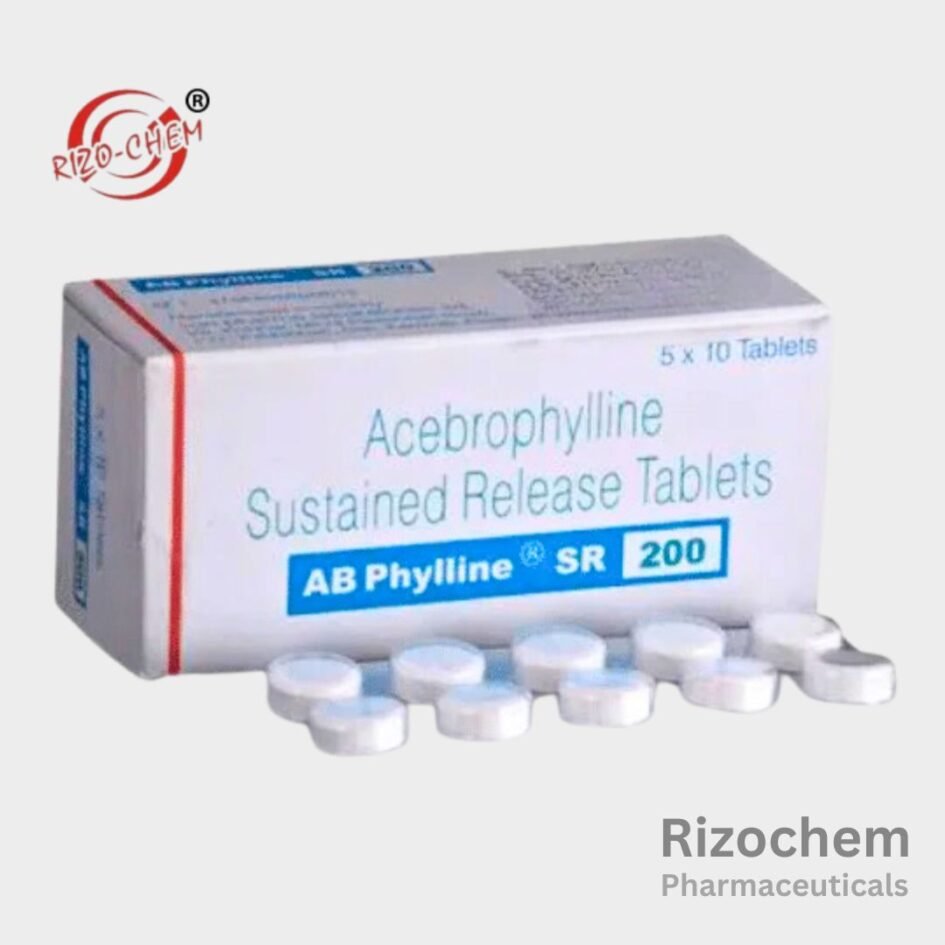 Acebrophylline 200mg: Effective treatment for asthma and COPD. Reduces inflammation and relaxes airway muscles for better breathing.
