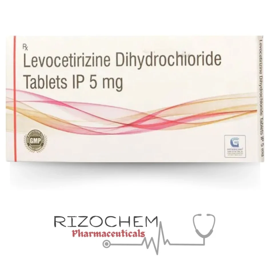 Levocetirizine Dihydrochloride IP 5mg Tablet - Quality Medication from Rizochem Pharmaceuticals.