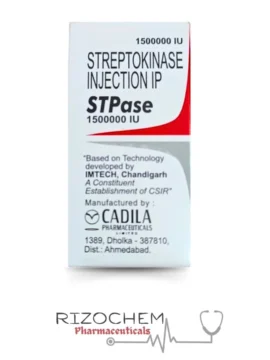 Streptokinase Injection for clot dissolution therapy by Rizochem Pharmaceuticals Wholesaler & Exporter Company.