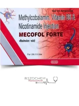 Rizochem Pharmaceuticals Mecofine B6 Injection 100mg Nicotinamide for vitamin B6 deficiency treatment