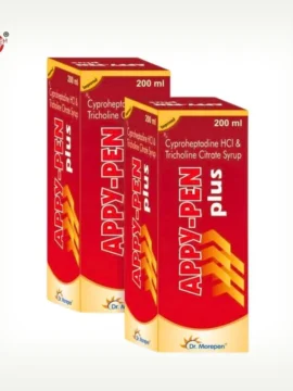 Tricholine Citrate 275mg 5ml Syrup (Appy Pen Plus) bottle for liver health support by Rizochem Pharmaceuticals.