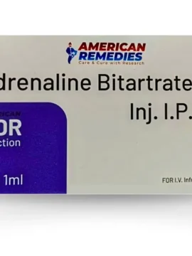 Adrenaline Bitartrate Injection vial for emergency medical use