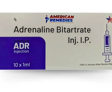 Adrenaline Bitartrate Injection vial for emergency medical use