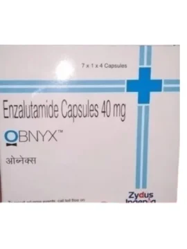 Obnyx Enzalutamide 40mg Capsules – A powerful androgen receptor inhibitor used for treating advanced and metastatic prostate cancer. Available for global export by Rizochem Pharmaceuticals.