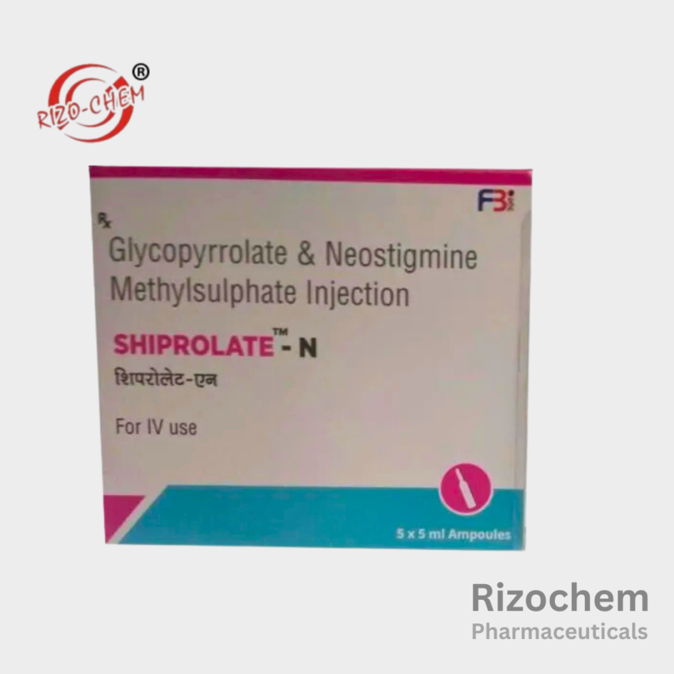 Pacliall-Glycopyrrolate Injection 5ml Shiprolate N: Effective anticholinergic for reducing saliva, treating peptic ulcers, and other conditions.