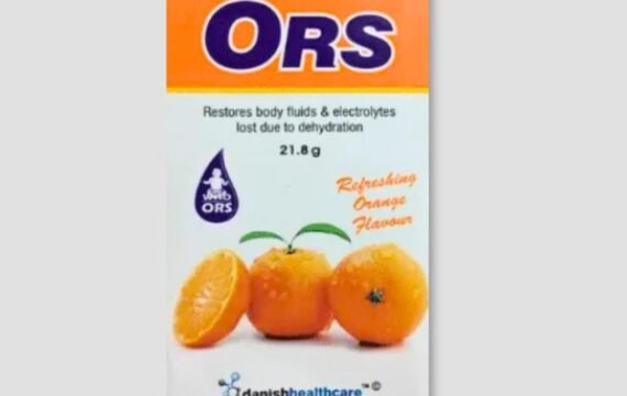 Image of Oral Rehydration Salts (ORS) sachets in vibrant packaging. ORS is an essential medical product used to prevent and treat dehydration, especially from diarrhea.