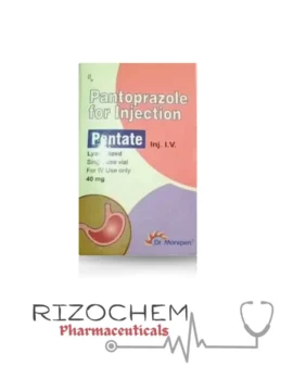 Pantoprazole 40mg PENTATE IV Without Tray - Quality Medication from Rizochem Pharmaceuticals.