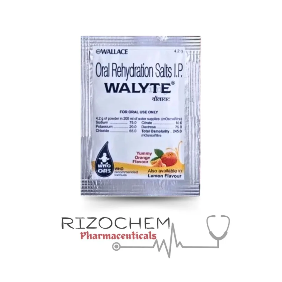 Oral Rehydration Salts ORS WALYTE - Quality Hydration from Rizochem Pharmaceuticals.