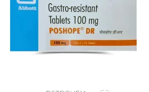 Posaconazole Tablets 100mg Poshope DR packaging for antifungal treatment.