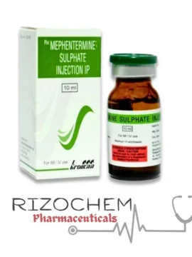 Mephentermine Sulphate Injection by Rizochem Pharmaceuticals: Vasopressor injection used to treat low blood pressure, ensuring stable circulation.