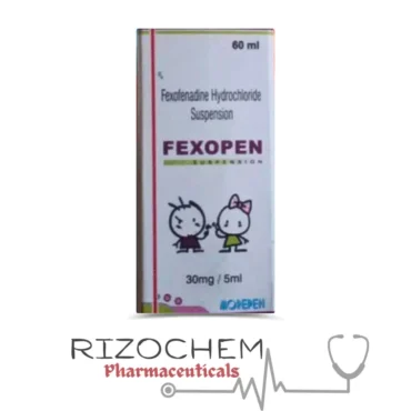 Fexofenadine Hydrochloride IP 30mg/5ml FEXOPEN SUSP - Allergy relief suspension for children, provided by Rizochem Pharmaceuticals Wholesaler & Exporter.