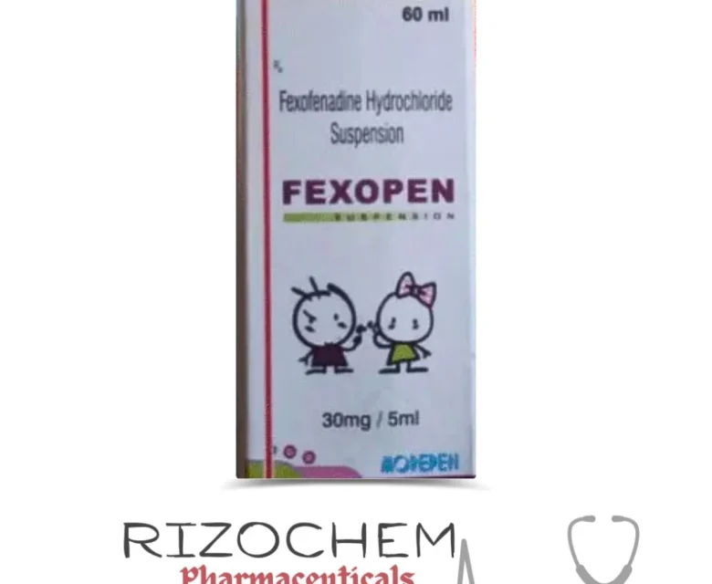 Fexofenadine Hydrochloride IP 30mg/5ml FEXOPEN SUSP - Allergy relief suspension for children, provided by Rizochem Pharmaceuticals Wholesaler & Exporter.