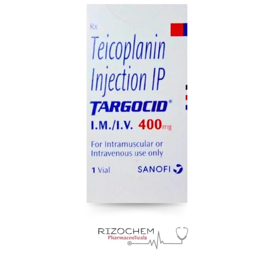 Teicoplanin Injection Targocid 400 mg - Effective Antibiotic for Bacterial Infections