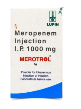 Merotrel Meropenem 1000mg Injection – A broad-spectrum antibiotic used for treating severe bacterial infections, including pneumonia, meningitis, and intra-abdominal infections. Available for export from Rizochem Pharmaceuticals.