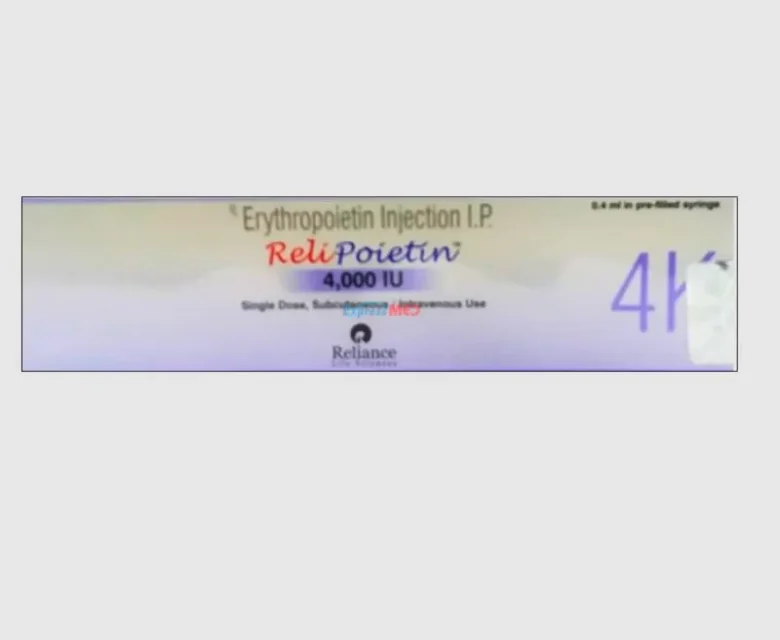 Reli Poietin Erythropoietin Injection 4000IU – Effective treatment for anemia associated with chronic kidney disease and chemotherapy, available through Rizochem Pharmaceuticals.
