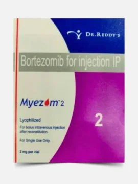 Bortezomib Injection 2mg Myezom – Anticancer medication used for multiple myeloma & mantle cell lymphoma treatment. Available at Rizochem Pharmaceuticals, a trusted global exporter.
