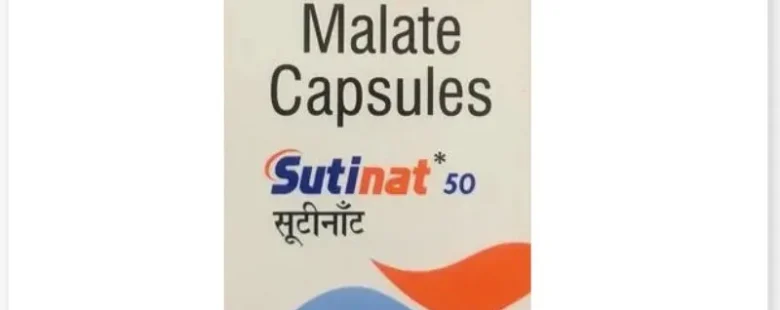 SEO-friendly image alt text: Sunitinib Malate Capsules Sutinat by Rizochem Pharmaceuticals, used in cancer treatment, available for worldwide export.