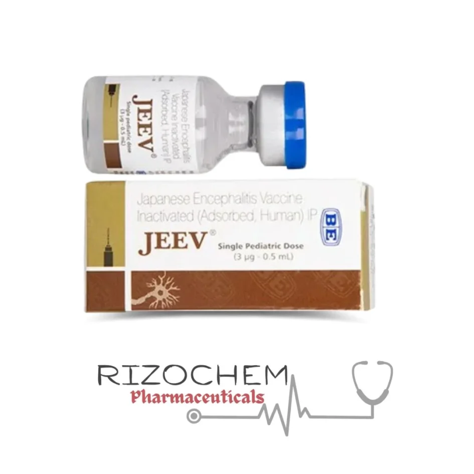 Japanese Encephalitis Inactivated Jeev Vaccine vial, offered by Rizochem Pharmaceuticals.