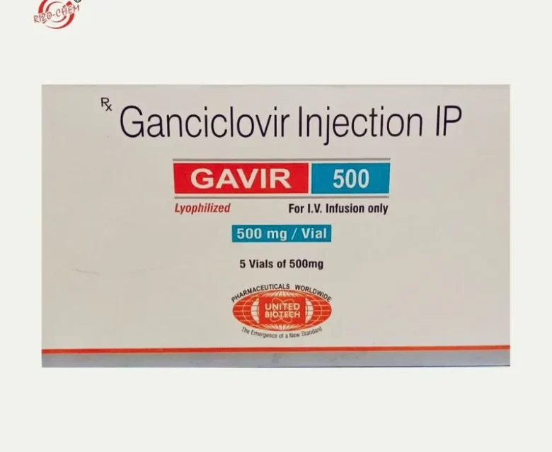 Ganciclovir Injection 500mg Gavir 500 - Antiviral medication used to treat viral infections, available at Rizochem Pharmaceuticals Wholesaler & Exporter.