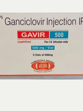 Ganciclovir Injection 500mg Gavir 500 - Antiviral medication used to treat viral infections, available at Rizochem Pharmaceuticals Wholesaler & Exporter.