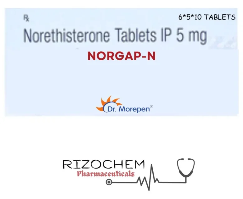 Norethisterone 5mg NORGAP N By Rizochem Pharmaceuticals