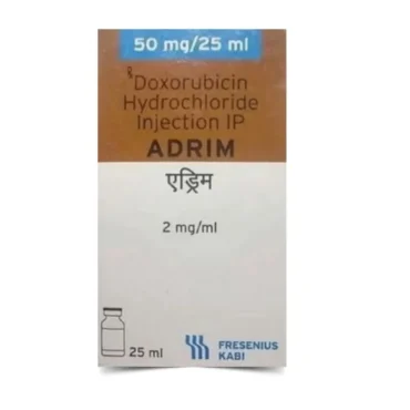Adrim Doxorubicin Hydrochloride Injection – An anthracycline chemotherapy drug used for treating breast cancer, leukemia, lymphomas, and other cancers. Available for export from Rizochem Pharmaceuticals.
