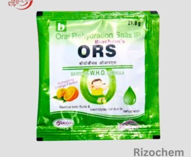 Biochem's ORS Powder 21gm with orange flavor is an oral rehydration solution designed to prevent and treat dehydration, especially due to diarrhea or intense physical activity. Each 21gm sachet contains a balanced mix of electrolytes and glucose to quickly replenish lost fluids and essential salts in the body. The orange flavor makes it more palatable, encouraging better hydration adherence. Simply dissolve the powder in clean water as directed for effective use. Ideal for use in both children and adults.