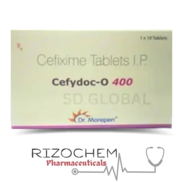 Cefixime 400mg Tablet CEFYDOC-O 400 by Rizochem Pharmaceuticals: Antibiotic tablet for treating bacterial infections, ensuring effective relief.