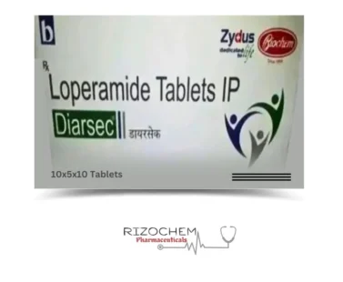 Loperamide Hydrochloride 2mg Diarsec Tablets - Effective anti-diarrheal medication by Rizochem Pharmaceuticals for gastrointestinal relief.
