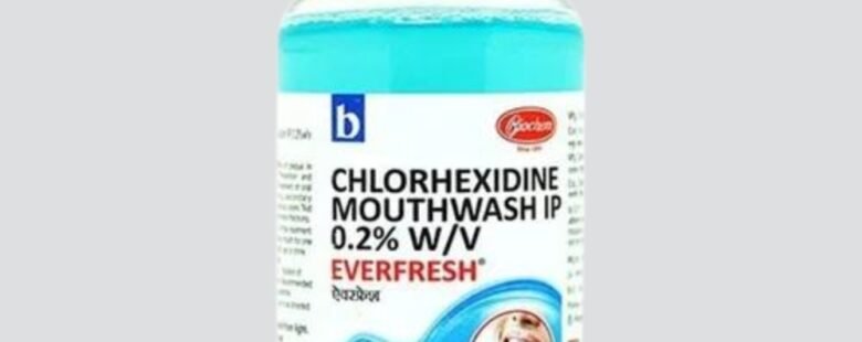 Image: Everfresh Mouthwash - Chlorhexidine Gluconate labeled with the keyword 'Chlorhexidine Gluconate Everfresh Mouthwash' on the packaging.