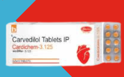 Carvedilol IP 3.125mg CARDICHEM