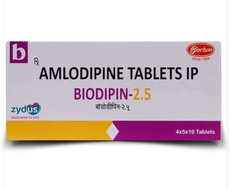 Amlodipine IP BIODIPIN 2.5 Tablet by Rizochem Pharmaceutical