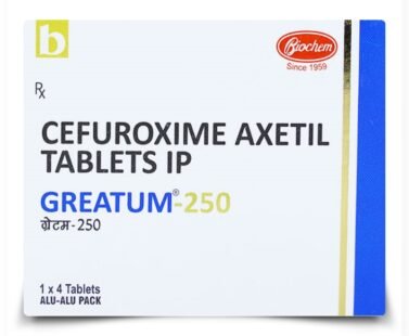 Cefuroxime Axetil IP 250Mg GREATUM by Rizochem Pharmaceutical