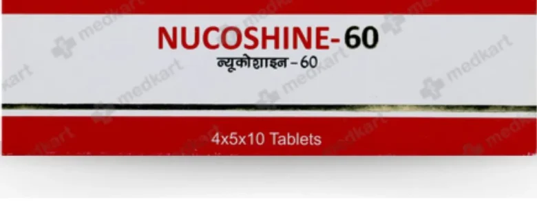 Etoricoxib IP 60mg NUCOSHINE 60 - Quality Medication from Rizochem Pharmaceuticals Wholesaler & Exporter.