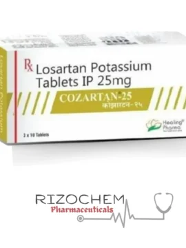 Losartan Potassium IP 25mg Tab. LOSATAN 25 - Quality Medication from Rizochem Pharmaceuticals.