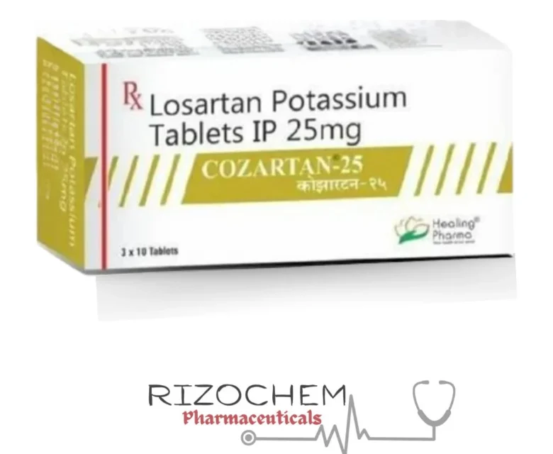 Losartan Potassium IP 25mg Tab. LOSATAN 25 - Quality Medication from Rizochem Pharmaceuticals.