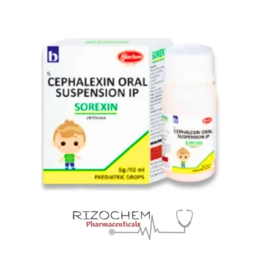 Cephalexin IP 125mg/5ml SOREXIN - Quality Antibiotic from Rizochem Pharmaceuticals.